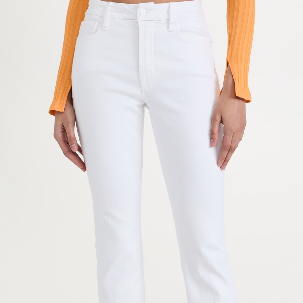 Good American Good Straight Raw Hem Jeans  Good Straight Raw Hem Jeans